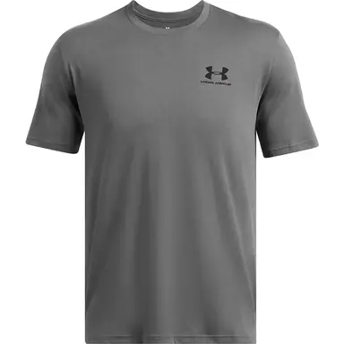 Under Armour Men's Logo Embroidered Heavyweight Short Sleeve T-Shirt - Titan Gray