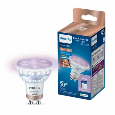 Philips Smart Light Bulb Spotlight Pin Base GU10 Full Colour & Warm/Cool Spectrum 50W
