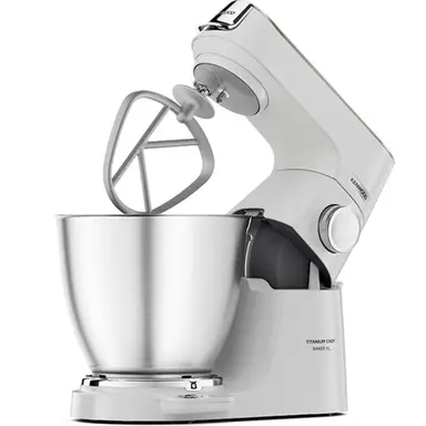 Kenwood Küchenmaschine Titanium Chef Baker XL (KVL65.001WH) mit integrierter Waage & 7l Rührschüssel , 1200W, inkl. 3tlg. Patisserie Set, weiß