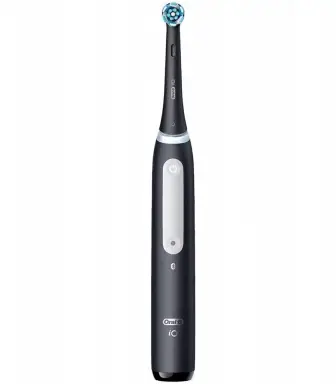 Oral-B iO Series 4 Elektrische Zahnbürste, 4 Putzmodi für Zahnpflege, Reiseetui, Valentinstagsgeschenk für ihn/sie, matt schwarz, TESTSIEGER Stiftung Warentest (12/2023)