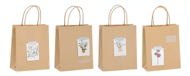 Mikirei Gift Bags Occasional Kraft Assorted Medium 8pcs