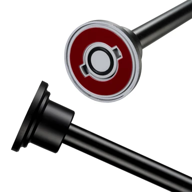 Croydex Shower Curtain Rod Stick n Lock™ Premium Telescopic Black 129.5-229.8cm