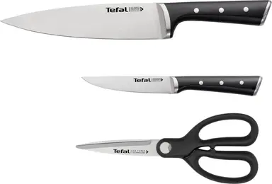 Tefal Ice Force keukenmes set - koksmes, universeel mes & keukenschaar, RVS