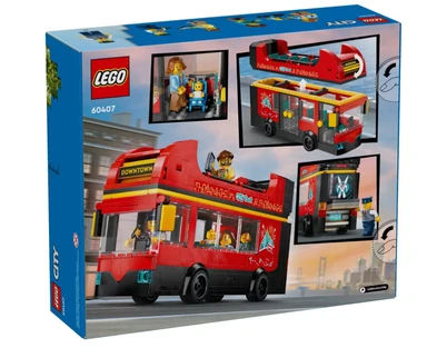Lego 60407 City Super véhicules Bus à impériale rouge