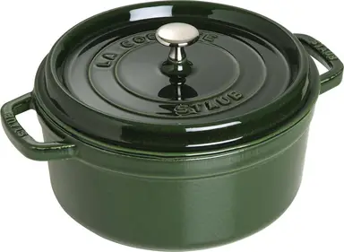 STAUB gietijzeren braadpan - 24 cm, basilicum groen