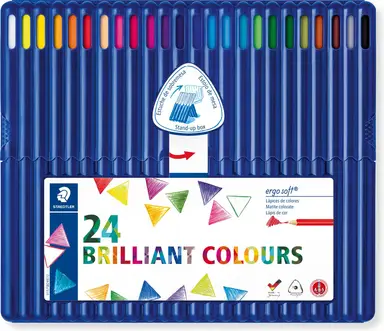 Staedtler - Ergosoft - Coloured Pencils, 24pcs (157 SB24) /Arts and Crafts