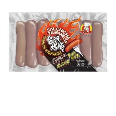Meng Fu Saucisses de porc au poivre noir (Taïwan) 430 g