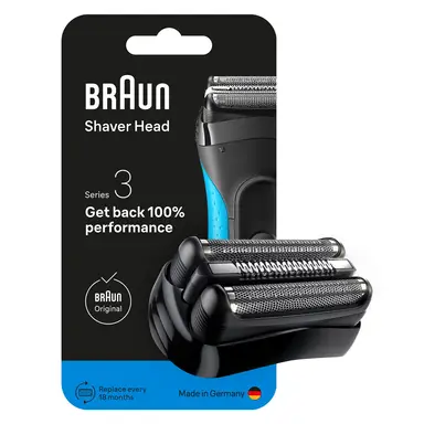 BRAUN Series 3 Electric Shaver Original Replacement Head, Compatible with Series 3 Shavers, 21B