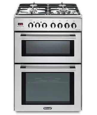 DeLonghi DDC606-DF 60cm Dual Fuel Double Oven Cooker, Stainless Steel, A Rated