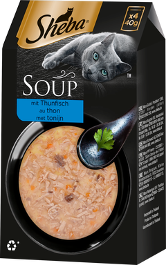 Sheba klassische Suppe mit Thunfisch, 4 x 40 g