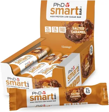 PhD Smart Plant Protein Nutrition Bar Salted Caramel Flavour - 12 x 64g