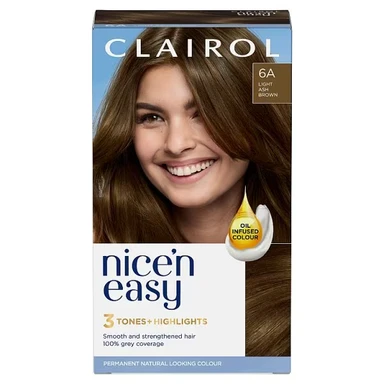 Clairol Nice'n Easy Permanent Hair Dye 6A Light Ash Brown 177ml