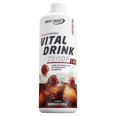 Best Body Nutrition Vital Drink Zero - Kirsch Cola - 1000 mL Flasche