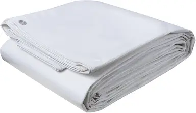 WOLTU Wasserdichte Outdoor PE-Plane 280g/m², Schutzplane mit Aluminiumösen, UV-Reißfest, Vielseitig für Gartenmöbel Pool Auto Weiß 3x6m