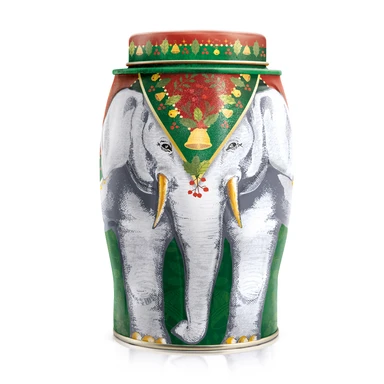 Williamson Tea Large Elephant Jingle Bells containing 40 English Breakfast 40 Teabags 100g