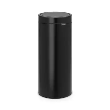 Brabantia Touch Bin New, 30L, Plastic Inner Bucket, Matt Black