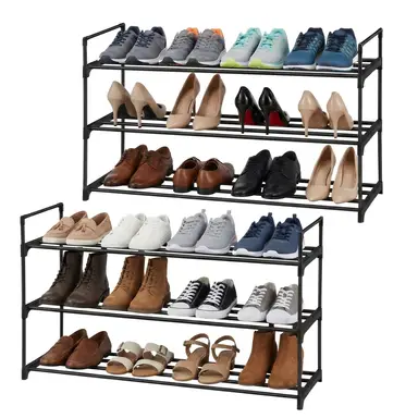 SONGMICS Schuhboxen, 12er Set, Aufbewahrungsbox, für Schuhe bis Größe 43, Wolkenweiß | Schuhaufbewahrung