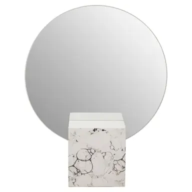Maison by Premier Beauty Mirror Mimo Round Marble White