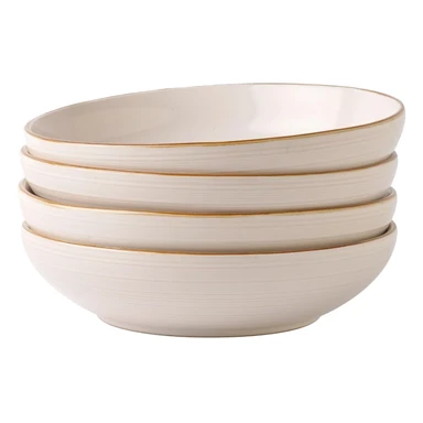 Richmount 4-teiliges Set Pasta-Schalen in verschiedenen Formen - Gelb & Grün