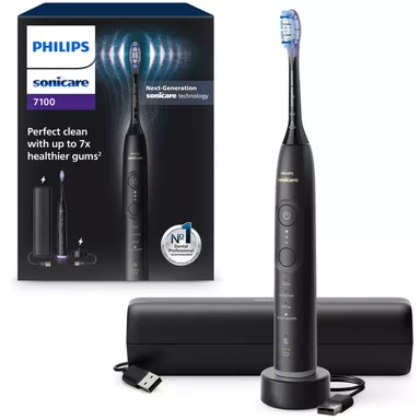 Philips HX7421/01 - Brosse à dents électrique Sonicare - Série 7100, rechargeable, plusieurs modes de brossage, capteur de pression