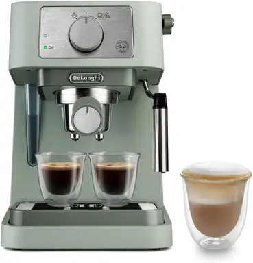 De'Longhi Stilosa Espresso Coffee Machine, 15 Bar, Compact, Green - EC260.GR