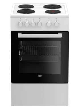 Beko FSS56000GW Freestanding Hob Combination / 50 cm / SteamShine Cleaning / Flash Hob / White [Energy Class A]