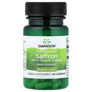 Swanson Full Spectrum Saffron Mood 15mg Daily Wellness Support Capsules - 60 Capsules