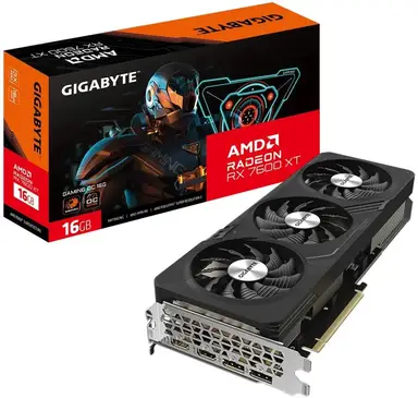 Carte graphique PCIe x16 GIGABYTE Radeon RX 7600 XT 16 Go GDDR6 R76XTGAMING OC-16GD