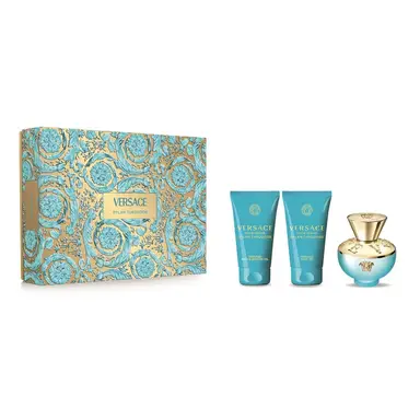 Versace Dylan Turquoise Geschenkset EDT 50ml + Body & Shower Gel 50ml + Badgel 50ml