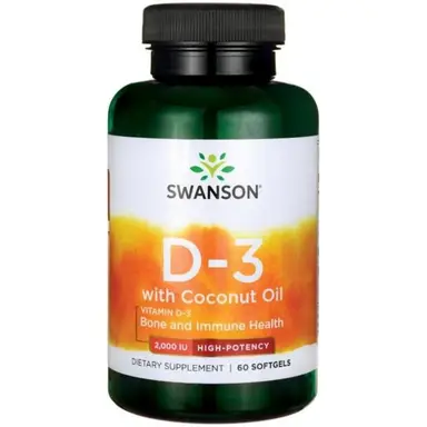 Swanson Vitamin D3 Bone & Immune 2000IU Softgels - 60 Softgels