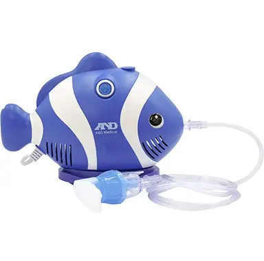 A&D Medical Children’s Compact Nebuliser – Gentle Mist for Kids, Quiet Operation – Blue/White, UN-019