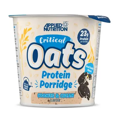 Applied Nutrition Critical Oats Protein Porridge Protein Nutrition Cookies & Cream Flavour - 12 x 60g