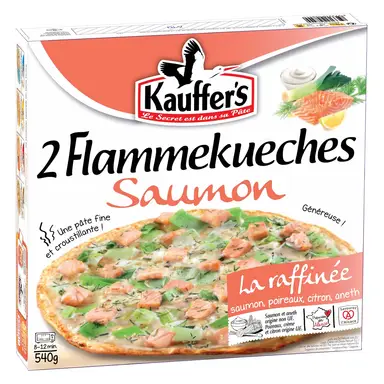KAUFFER'S Tartes flambées - Flammekueches au Saumon et aux Poireaux x2 540g