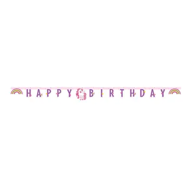 Unicorn Rainbow “Happy Birthday” Banner