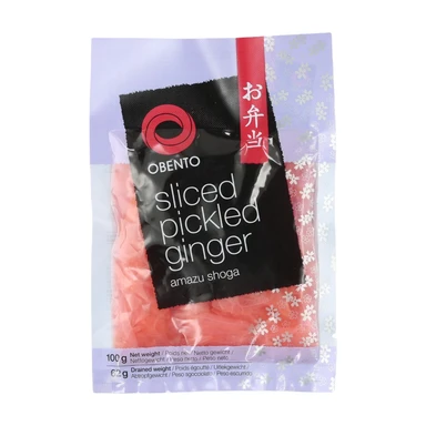 Obento Japanese Sushi Ginger Slices (Red) 100g