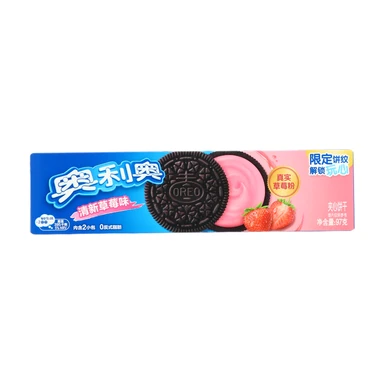 Oreo Sandwich Cookies Strawberry Flavour 97g