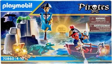 Playmobil piraten schat verstopplek speelset - 70860, meerkleurig