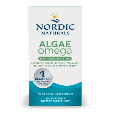 Nordic Naturals Algae Omega-3 Heart & Brain Support Vegan 715mg Softgels - 60 Softgels