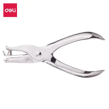 Deli Single Hole Punch, Office Paper Tool, Silver, 1-Pack