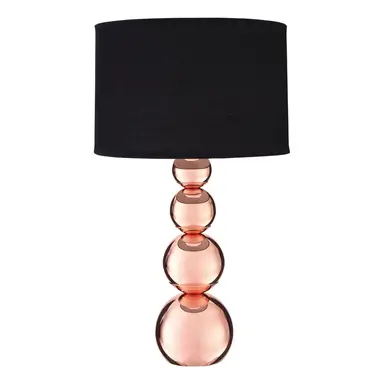 Premier Housewares Tischlampe mit Touchbedienung und schwarzem Lampenschirm, mit EU-Stecker, moderne Lampe mit 3 Helligkeitsstufen