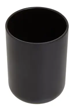 Maison by Premier Designer Black Tumbler with Trim, Minimal Bamboo Fibre Water Tumbler, Compact Decor Tumbler For Razors