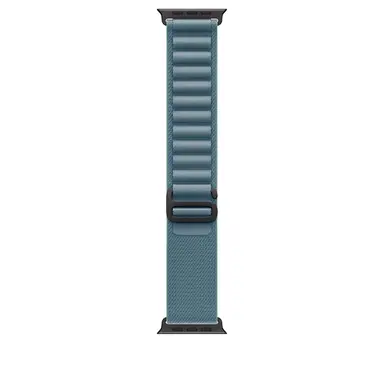 Apple Watch Alpine Loop - Hellblau (49 mm, Black Titanium, Größe M)