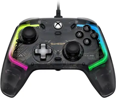 GameSir Kaleid Manette de jeu filaire RGB pour Xbox Series X/S, Xbox One et PC Windows 10/11, transparent fumé