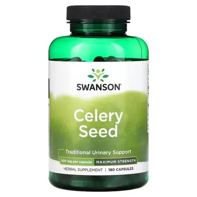 Swanson Celery Seed Joint Uric Acid 500mg Capsules - 180 Capsules