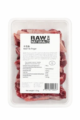 RAW NATURAL Doigts de Côte de Boeuf Désossés 1 kg