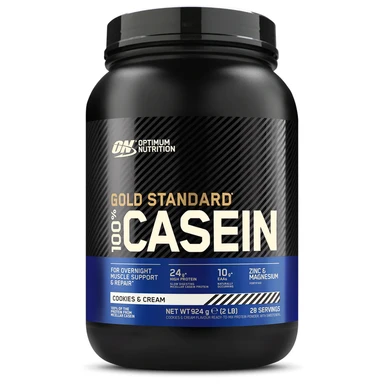 Optimum Nutrition 100% caseïne - langzaam afgelaten eiwit, smaak cookies & crème, 924 g (28 shakes)