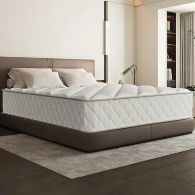 GTIMEX 7-Zonen-Federkernmatratze mit Spannbettlaken, 120 x 200 cm, 22 cm Höhe, Härtegrad H3, atmungsaktiv, rückenstützend, orthopädisch