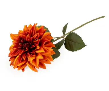 Candlelight Artificial Dahlia Flower Stem Orange 74cm