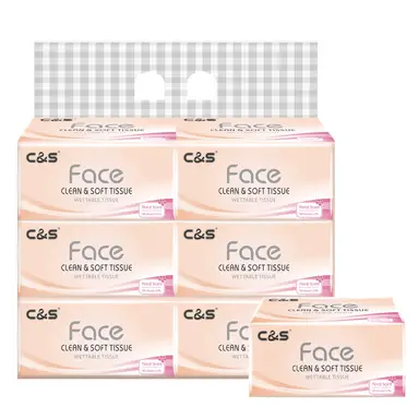 C&S Facial Tissues, 3-Ply, 720 Sheets (120 Sheets * 6 Packs), Family Sharing Pack, Economical