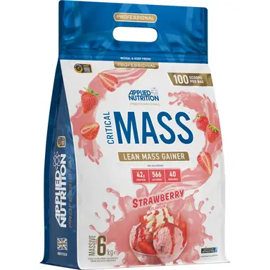 Applied Nutrition Critical Mass Professional Weight Gain Support Strawberry Powder Flavour - 6kg